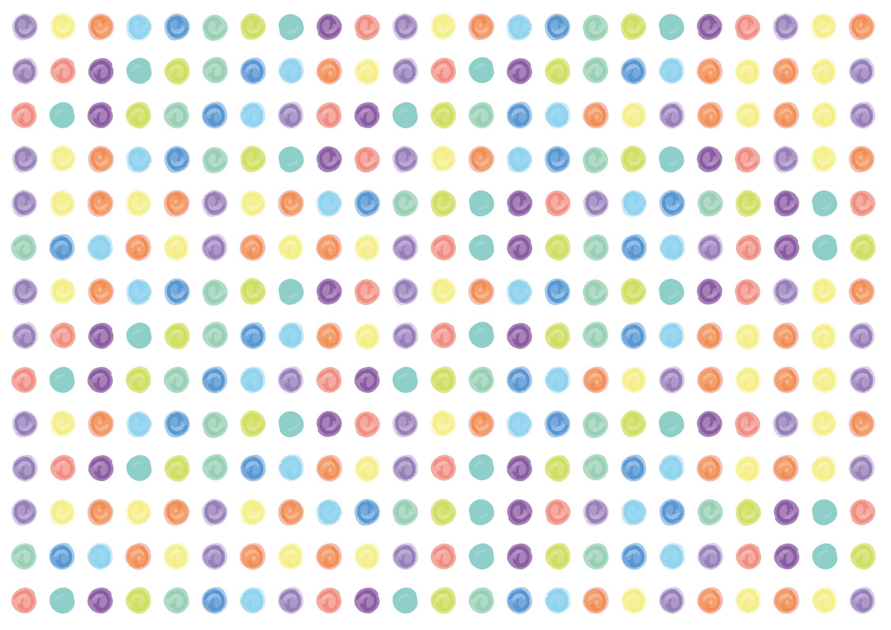 可愛いイラスト無料｜水玉　手書き　カラフル　背景 − free illustration Polka dot handwritten colorful background