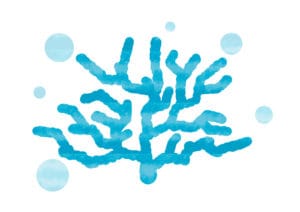 珊瑚（さんご）　青色　イラスト　無料