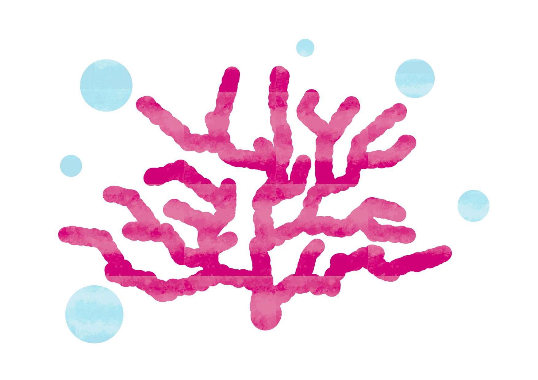 可愛いイラスト無料｜珊瑚（さんご）　ピンク色 − free illustration  coral Pink