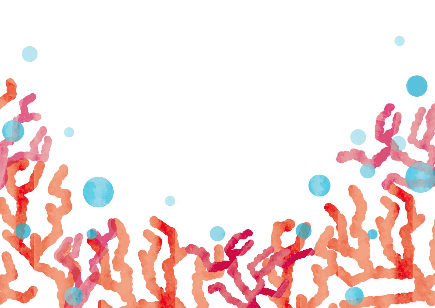 可愛いイラスト無料｜珊瑚（さんご）　背景 − free illustration  Coral background