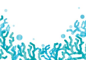 珊瑚（さんご）　背景　青色　イラスト　無料