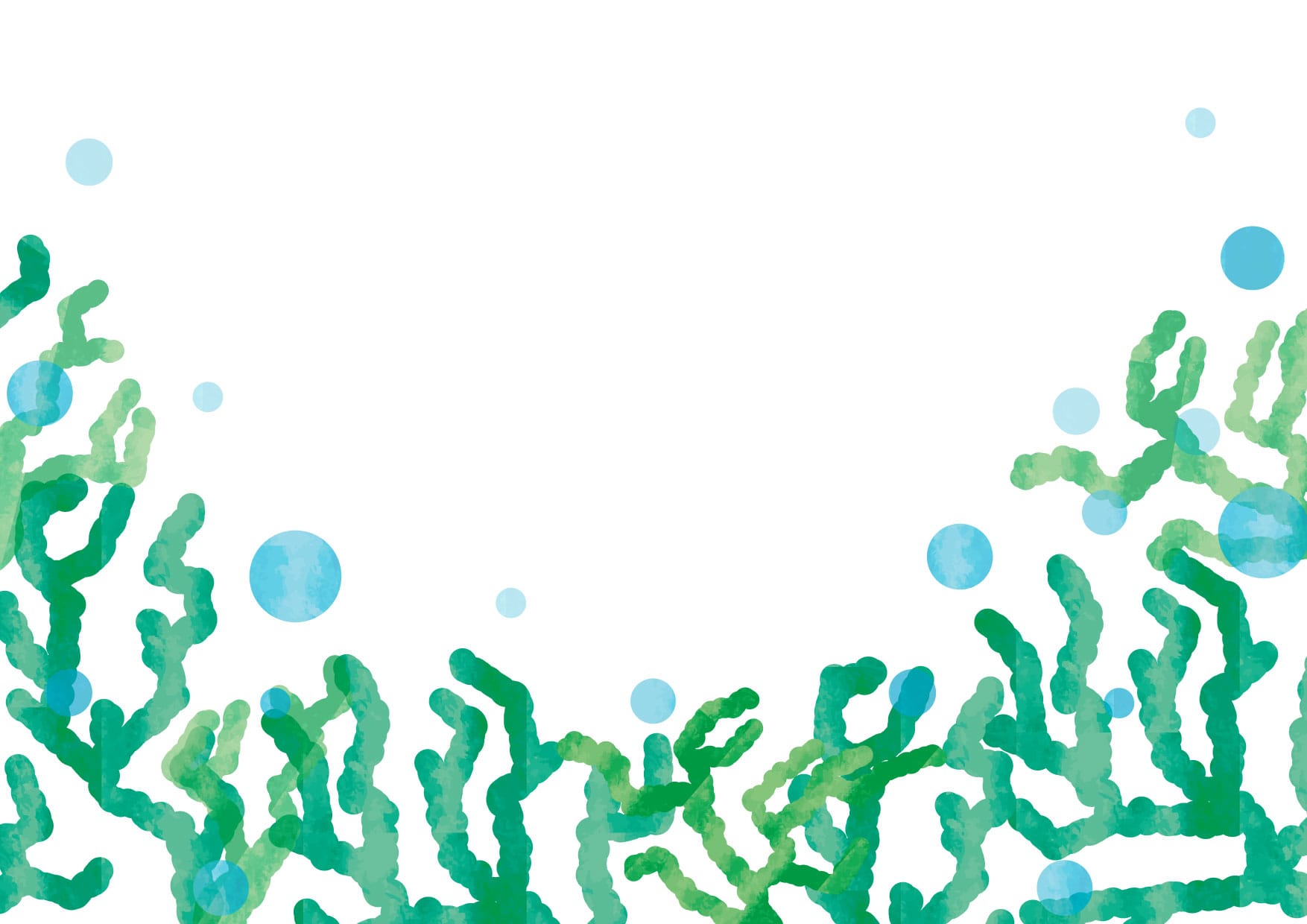 珊瑚（さんご）　背景　緑色　イラスト　無料