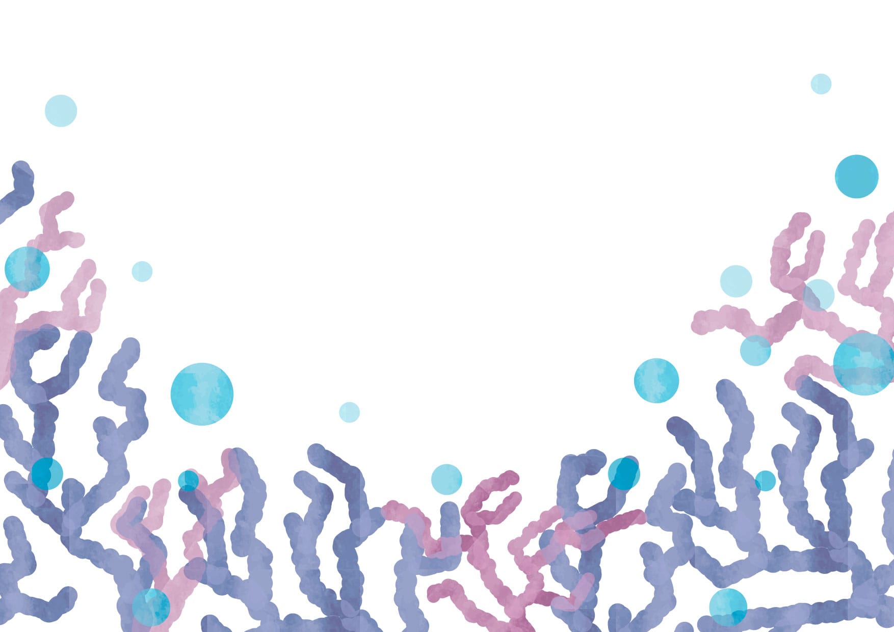 可愛いイラスト無料｜珊瑚（さんご）　背景　紫色 − free illustration  Coral background purple