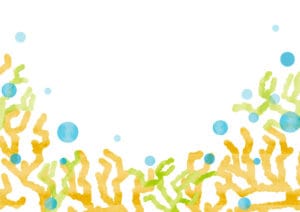 珊瑚（さんご）　背景　黄色　イラスト　無料