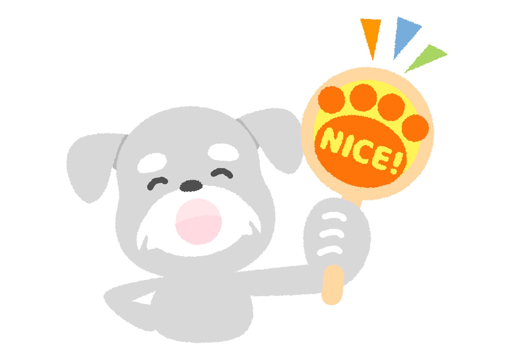 可愛いイラスト無料｜犬　ナイス　いいね − free illustration  Dog nice