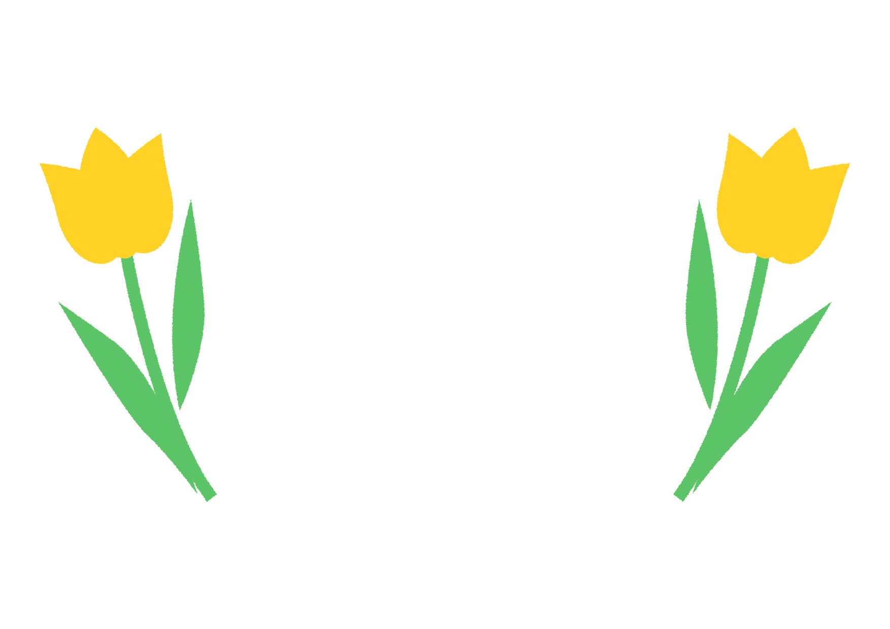 可愛いイラスト無料 チューリップ 黄色 背景 Free Illustration Tulip Yellow Background 公式 イラスト 素材サイト イラストダウンロード