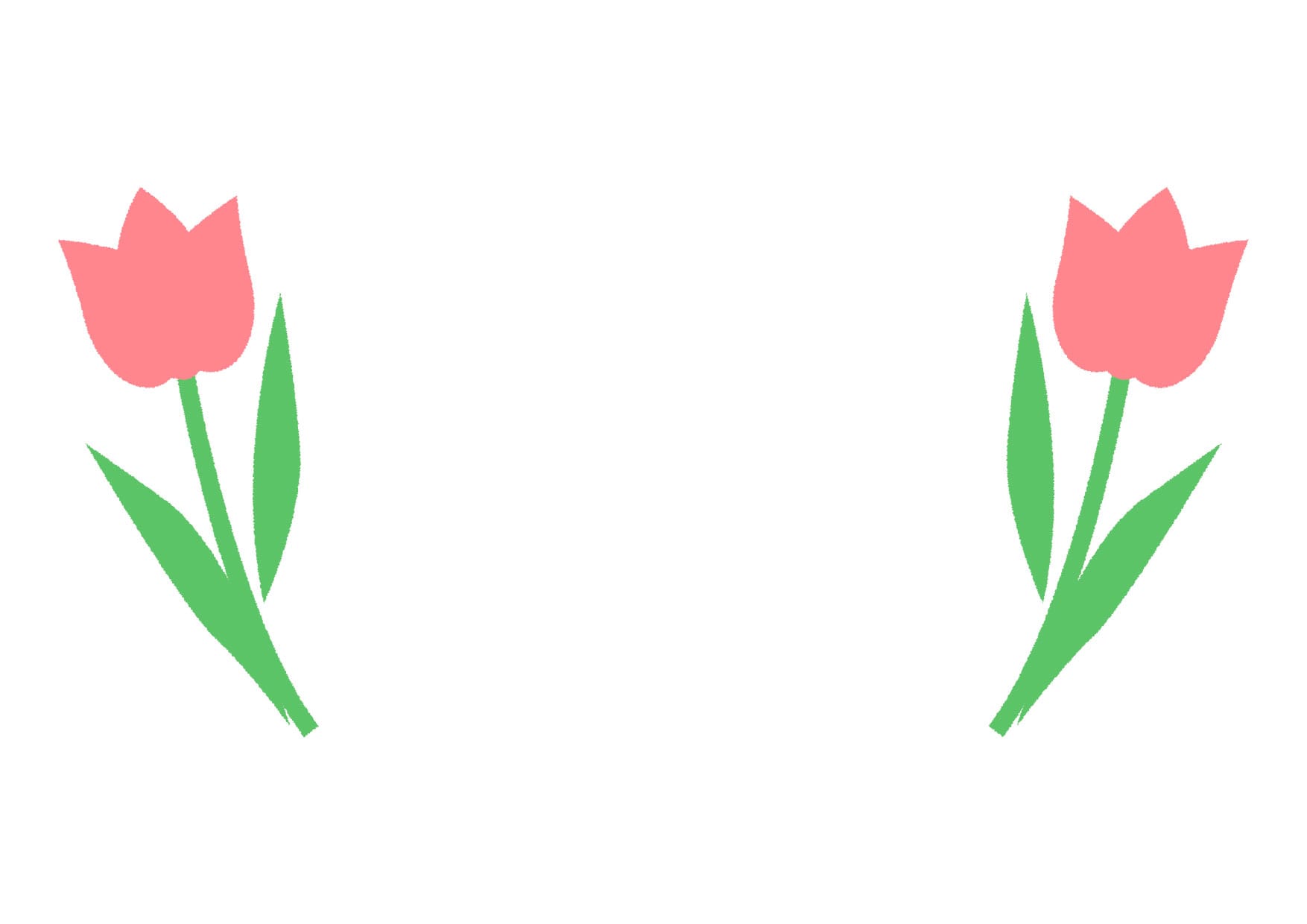 可愛いイラスト無料｜チューリップ　ピンク　背景 − free illustration  Tulip pink background