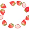 手書き　いちご　フレーム　イラスト　無料
