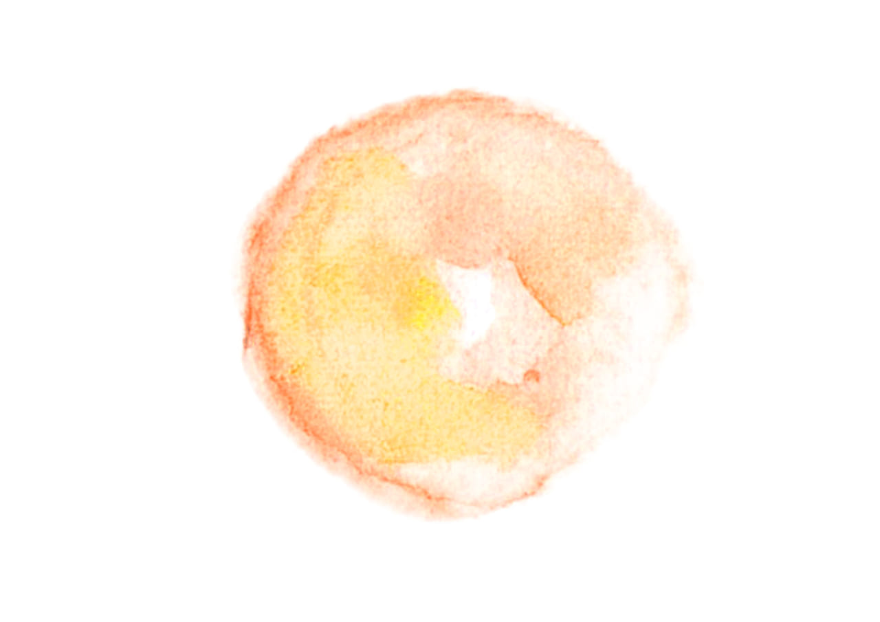 可愛いイラスト無料 水彩 背景 円 オレンジ色 にじみ2 公式