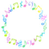 音符　音楽　フレーム　イラスト　無料