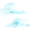 水彩　雲　イラスト　無料