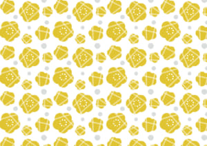 かわいい　黄色い花　背景　イラスト　無料