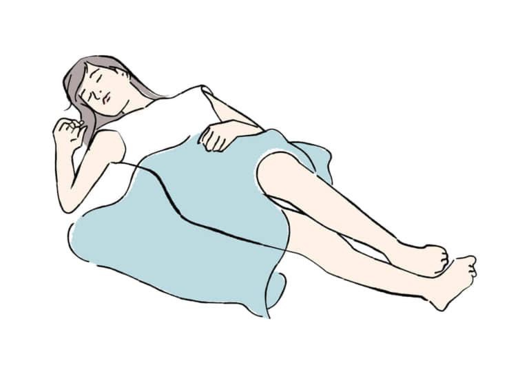 手書きイラスト無料 手書き 睡眠 夏 女性 公式 イラストダウンロード