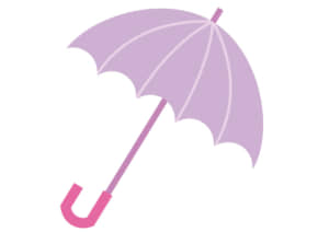 梅雨　傘　ピンク色　イラスト　無料