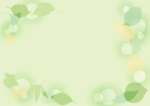 葉っぱの背景　緑色　イラスト　無料