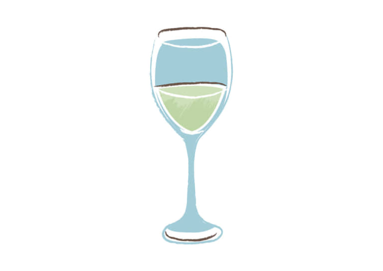 手書きイラスト無料 白ワイン グラス 公式 イラストダウンロード