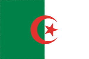 国旗 イラスト 無料｜アルジェリア民主人民共和国の国旗