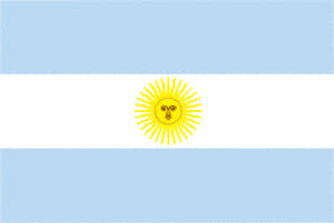 国旗 イラスト 無料｜アルゼンチン共和国の国旗