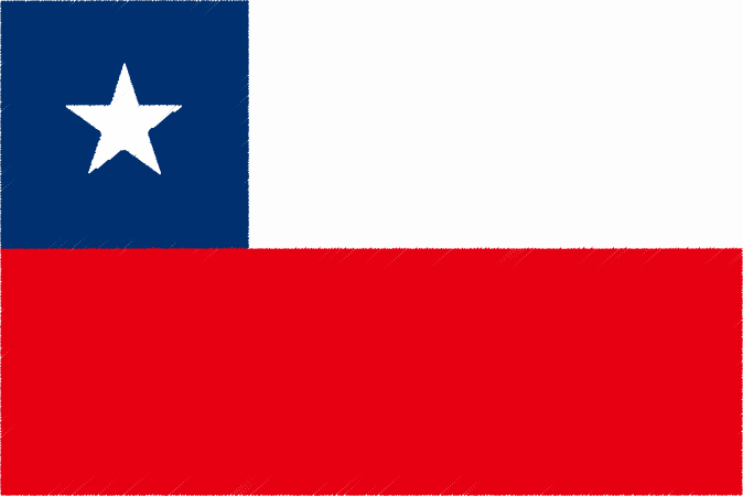 国旗 イラスト 無料｜チリ共和国の国旗