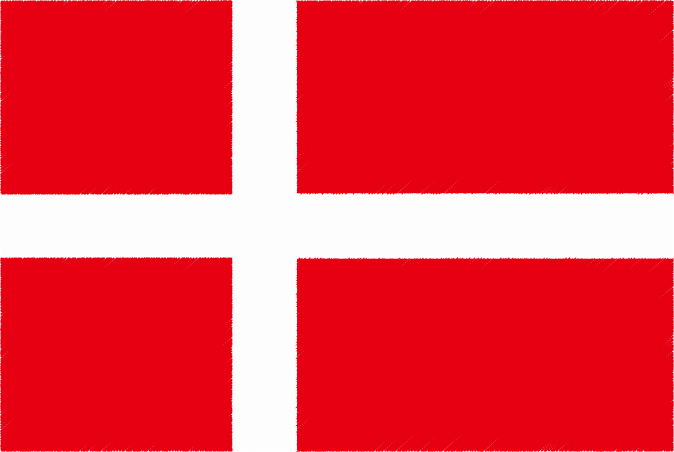 国旗 イラスト 無料｜デンマーク王国の国旗