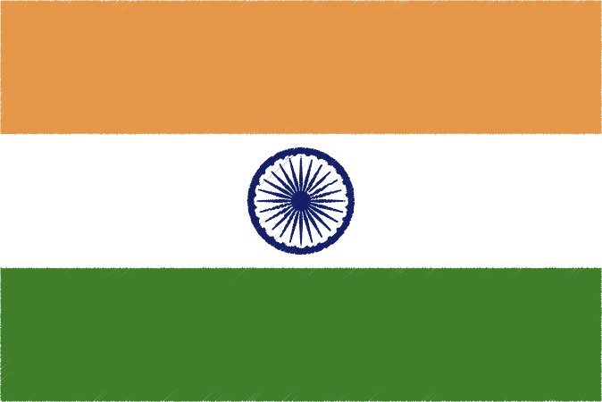 国旗 イラスト 無料｜インドの国旗