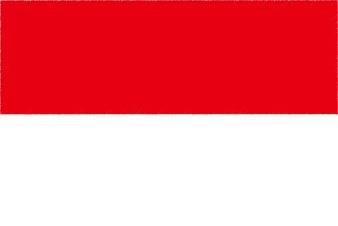 国旗 イラスト 無料｜インドネシア共和国の国旗