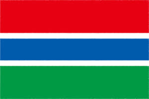 国旗 イラスト 無料｜ガンビア共和国の国旗
