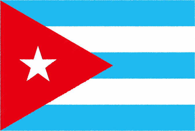 国旗 イラスト 無料｜キューバ共和国の国旗