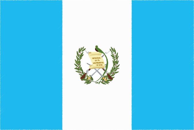 国旗 イラスト 無料｜グアテマラ共和国の国旗