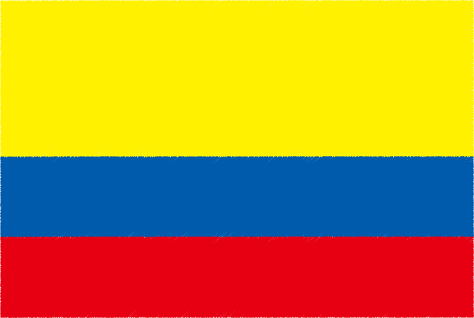 国旗 イラスト 無料｜コロンビア共和国の国旗