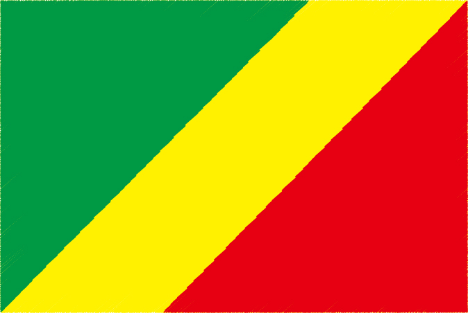 国旗 イラスト 無料｜コンゴ共和国の国旗