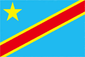 国旗 イラスト 無料｜コンゴ民主共和国の国旗