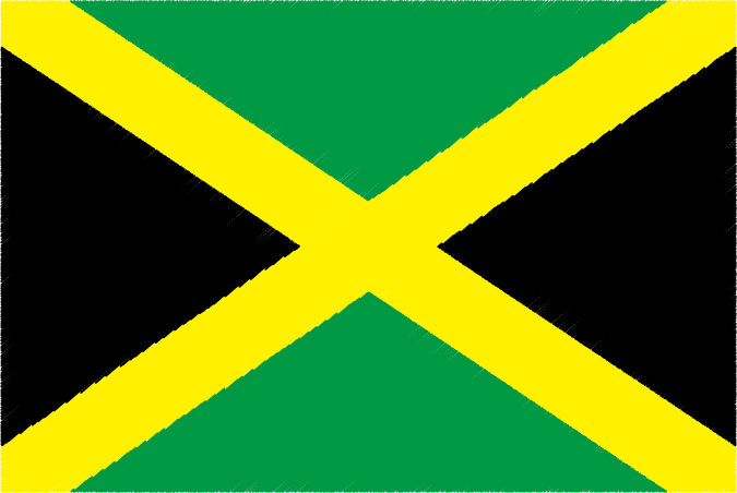 国旗 イラスト 無料｜ジャマイカの国旗