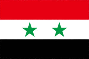 国旗 イラスト 無料｜シリア・アラブ共和国の国旗
