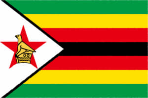 国旗 イラスト 無料｜ジンバブエ共和国の国旗
