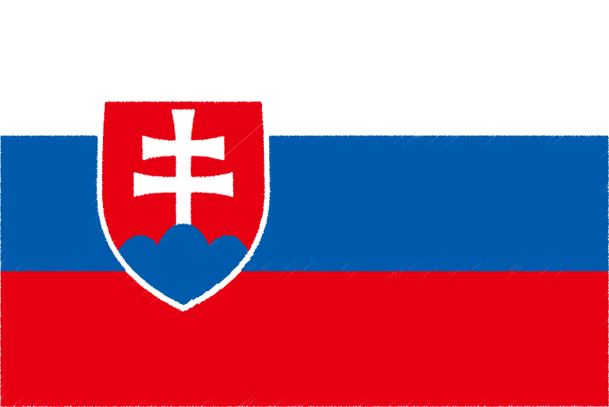 国旗 イラスト 無料｜スロバキア共和国の国旗