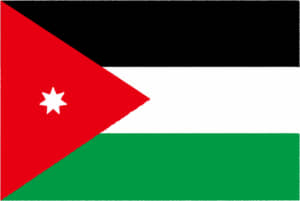 国旗 イラスト 無料｜ヨルダン・ハシェミット王国の国旗