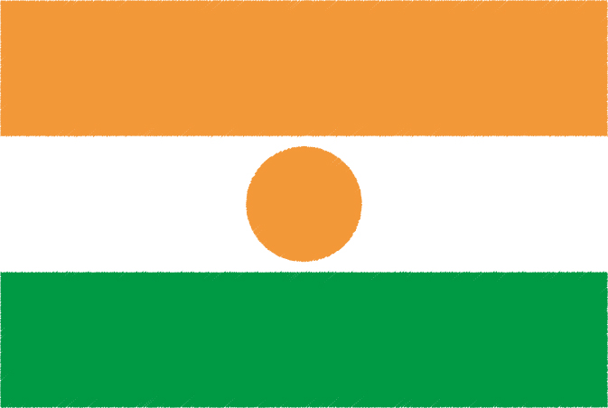 国旗 イラスト 無料｜ニジェール共和国の国旗