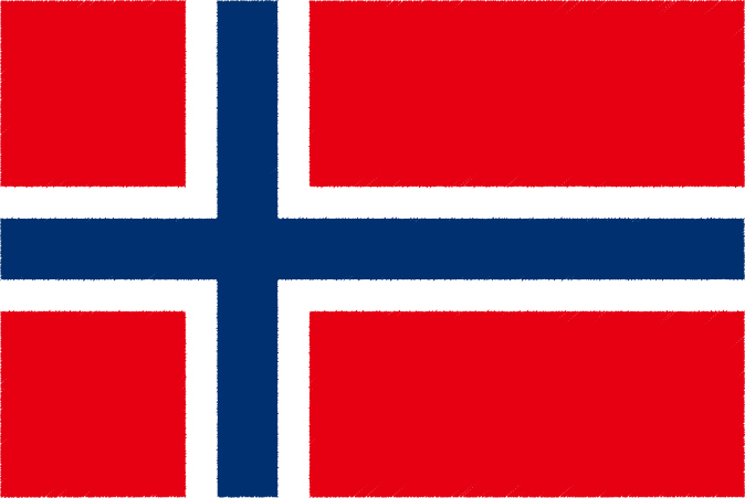 国旗 イラスト 無料｜ノルウェー王国の国旗