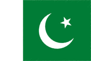 国旗 イラスト 無料｜パキスタン・イスラム共和国の国旗