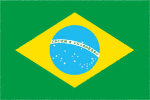 国旗 イラスト 無料｜ブラジル連邦共和国の国旗