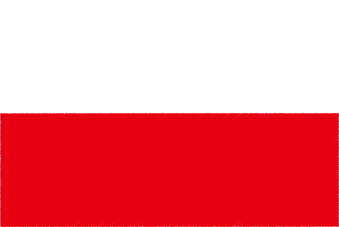 国旗 イラスト 無料｜ポーランド共和国の国旗