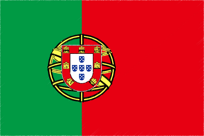 国旗 イラスト 無料｜ポルトガル共和国の国旗