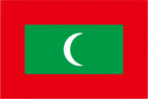 国旗 イラスト 無料｜モルディヴ共和国の国旗