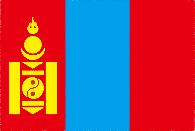 国旗 イラスト 無料｜モンゴル国の国旗