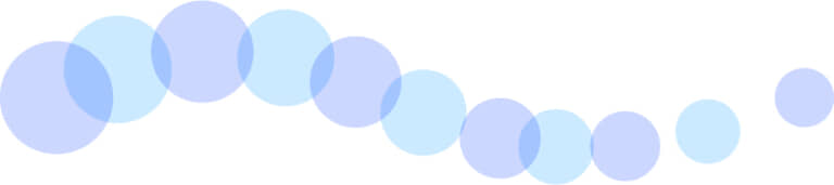 可愛いイラスト無料 罫線 ライン 丸の波ボーダー 青色 公式 イラストダウンロード
