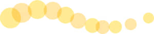 可愛いイラスト無料｜罫線・ライン　丸の波ボーダー　黄色