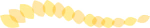 可愛いイラスト無料｜罫線・ライン　葉っぱの波ボーダー　黄色