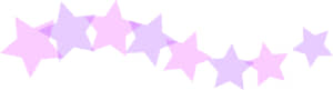 可愛いイラスト無料｜罫線・ライン　星のボーダー　紫色