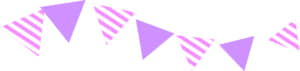 可愛いイラスト無料｜罫線・ライン　フラッグ　紫色